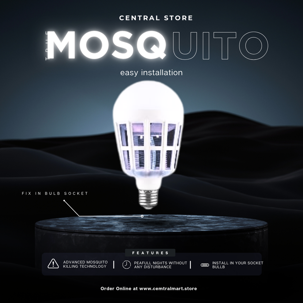 2-in-1 LED Mosquito Killer Bulb | 15W Insect Zapper Light | Silent, Odorless, Energy Saving