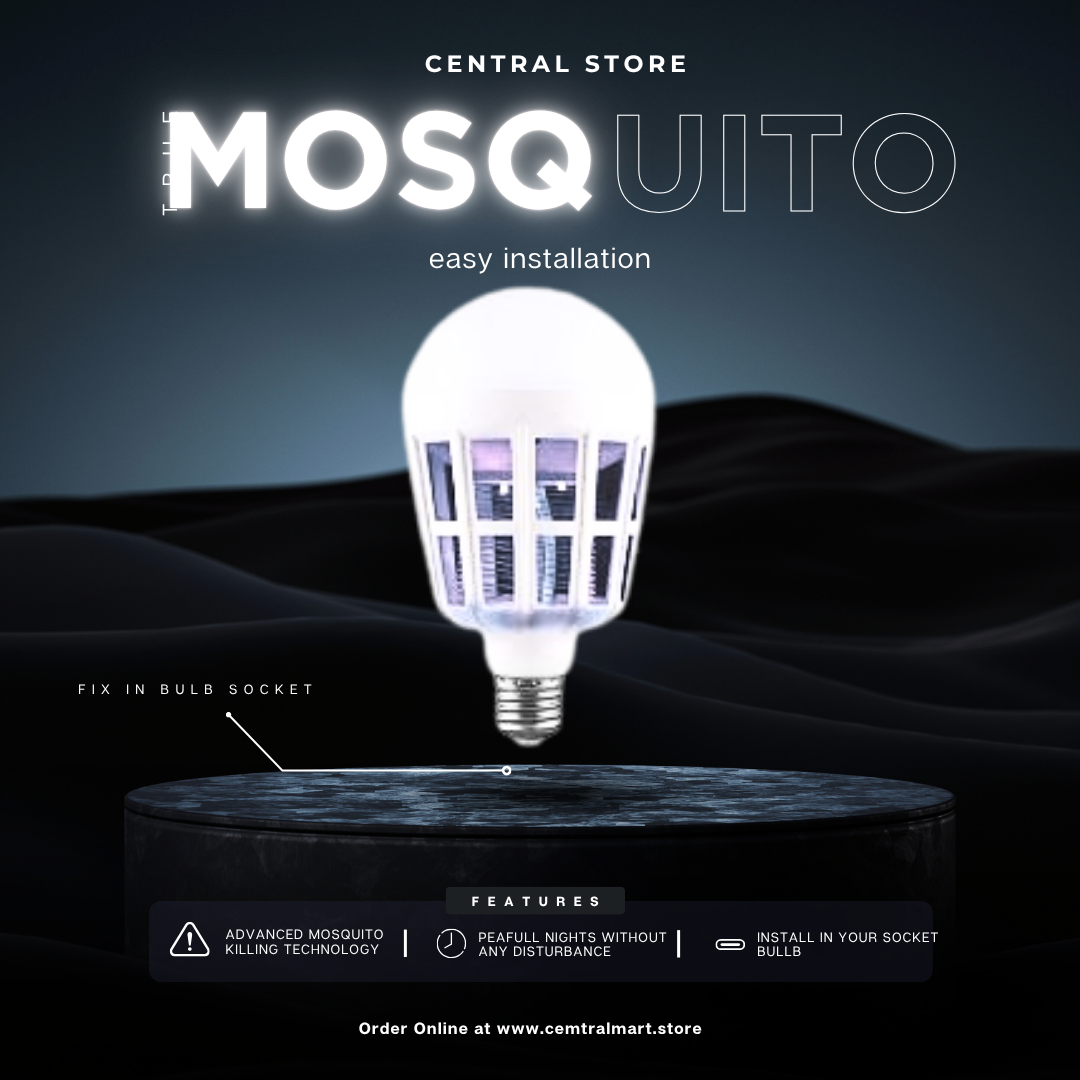 2-in-1 LED Mosquito Killer Bulb | 15W Insect Zapper Light | Silent, Odorless, Energy Saving